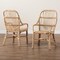Baxton Studio Sumatera Modern Bohemian Natural Brown Rattan 2-Piece Dining Chair Set 232-2PC-13237-ZORO - alternate 4